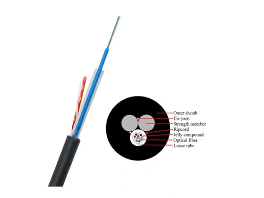 Self supporting aerial mini ADSS 12 core ASU fiber optic cable